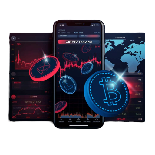 Futuristic crypto graphic